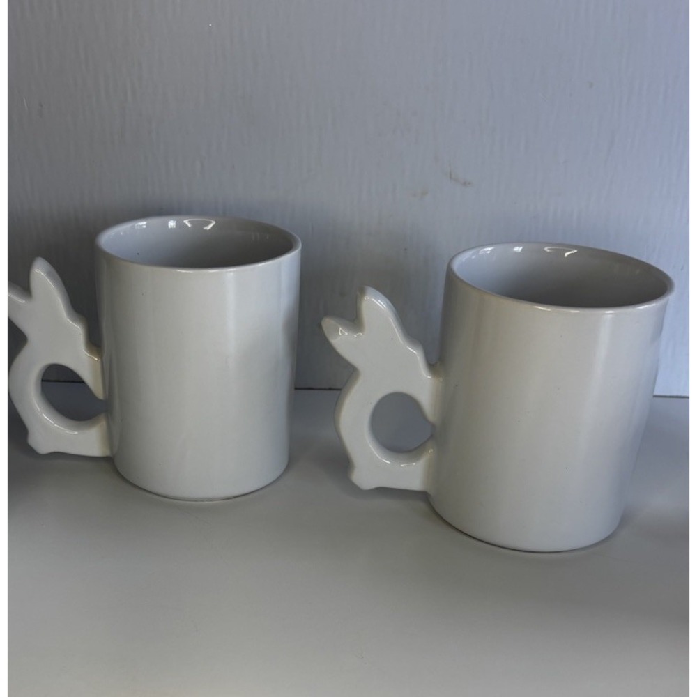 🐰4 Vintage Peter Rabbit Easter Bunny Coffee Tea Mugs Bunny Shaped Handles - Picture 9 of 9